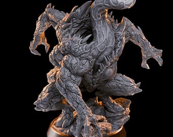 8K Resin Xorn Miniatur: D&D, Pathfinder, TTRPG Alien Monster