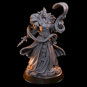Morgan le Fay Resin Miniature: 8K+ TTRPG & DnD Mini