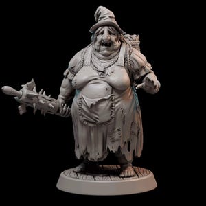Green Hag Miniature: 8K Resin DnD Mini for Tabletop RPGs
