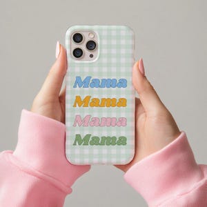 Kleurrijk mama-telefoonhoesje, Moederdagcadeau voor mama, lente-telefoonhoesje, cadeau voor moeder, telefoonhoesje voor moeder, cadeau voor haar lente moeder telefoonhoesje