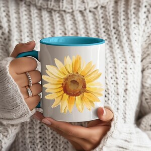 Personalized Sunflower Mama Mug, Mothers Day Gift for Mom, Sunflower Coffee Cup, First Mothers Day Gift, Gift for Mama Spring Flower Mom Mug
