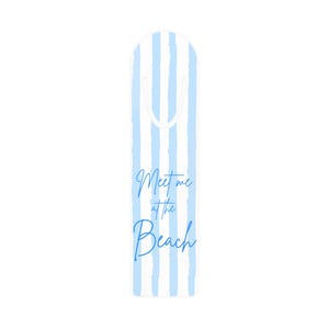 Meet Me At The Beach Striped Bookmark, Book Lover Gift, Summer Beach Bookmark, Summer Reader Gift, Gift for Friend, Vacation Beach Bookmark