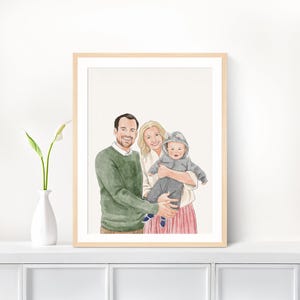 Spersonalizowany obraz akwarelowy ze zdjęcia, portret rodzinny, spersonalizowany prezent, oryginalny obraz na zamówienie, wyjątkowy prezent dla rodziny, spersonalizowany prezent