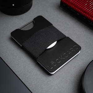 Lockcard Slim Wallet para AirTag - Cartera inteligente con compartimento para monedas y protección RFID, mini cartera para hombres y mujeres, tarjetero, cartera, cartera