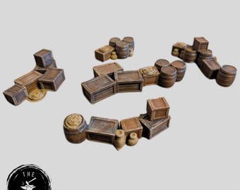 Barrels and Crates - 28mm scatter terrain/scenery