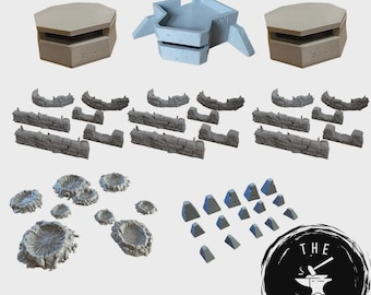 WW2 scenery/terrain - 15mm / 28mm wargames Bolt action/Flames of War - Bunkers/Barricades/Craters