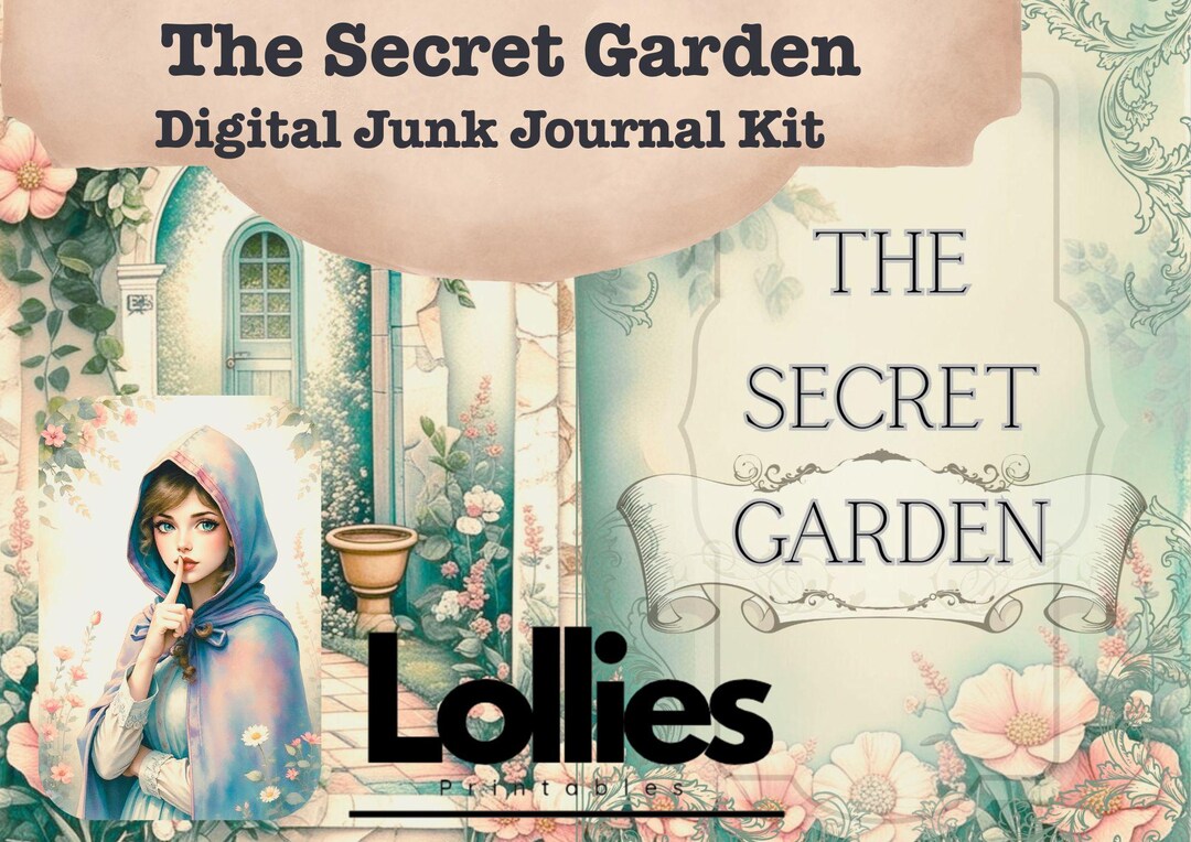 Secrets Target Journal The Secret Garden, Digital Junk Journal Kit - Etsy