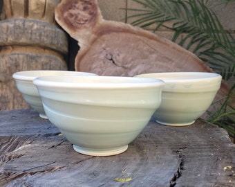 Robins Egg Blue Soup Bowl - Handmade Pottery Bowl - Light Blue Green Cereal Bowl - Pale Green Bowl Set