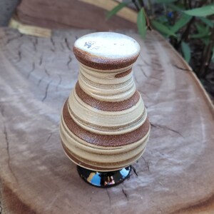 Soda Fired Bud Vase Textured and Swirled Handmade Vase image 8