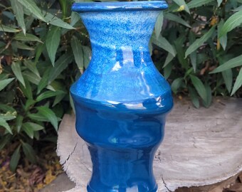 Spruce Blue Swirl Stoneware Vase