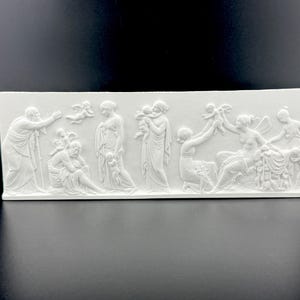 Greek Plaster Relief Sculpture: Neoclassical Wall Art (7.87 inches)