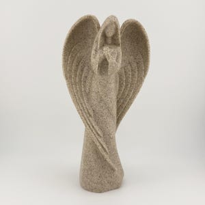 Guardian Angel Sculpture: Cold Resin Spiritual Ornament (9.06&quot; tall)