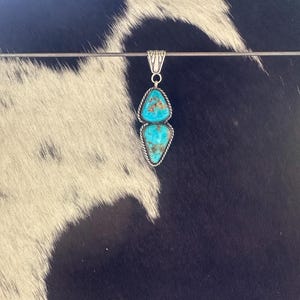 Sonoran Turquoise Two Stone Pendant