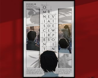 Poster „Allwissender Leser – Perspektive“: Kim Dokja Manhwa-Druck, Weiße Edition