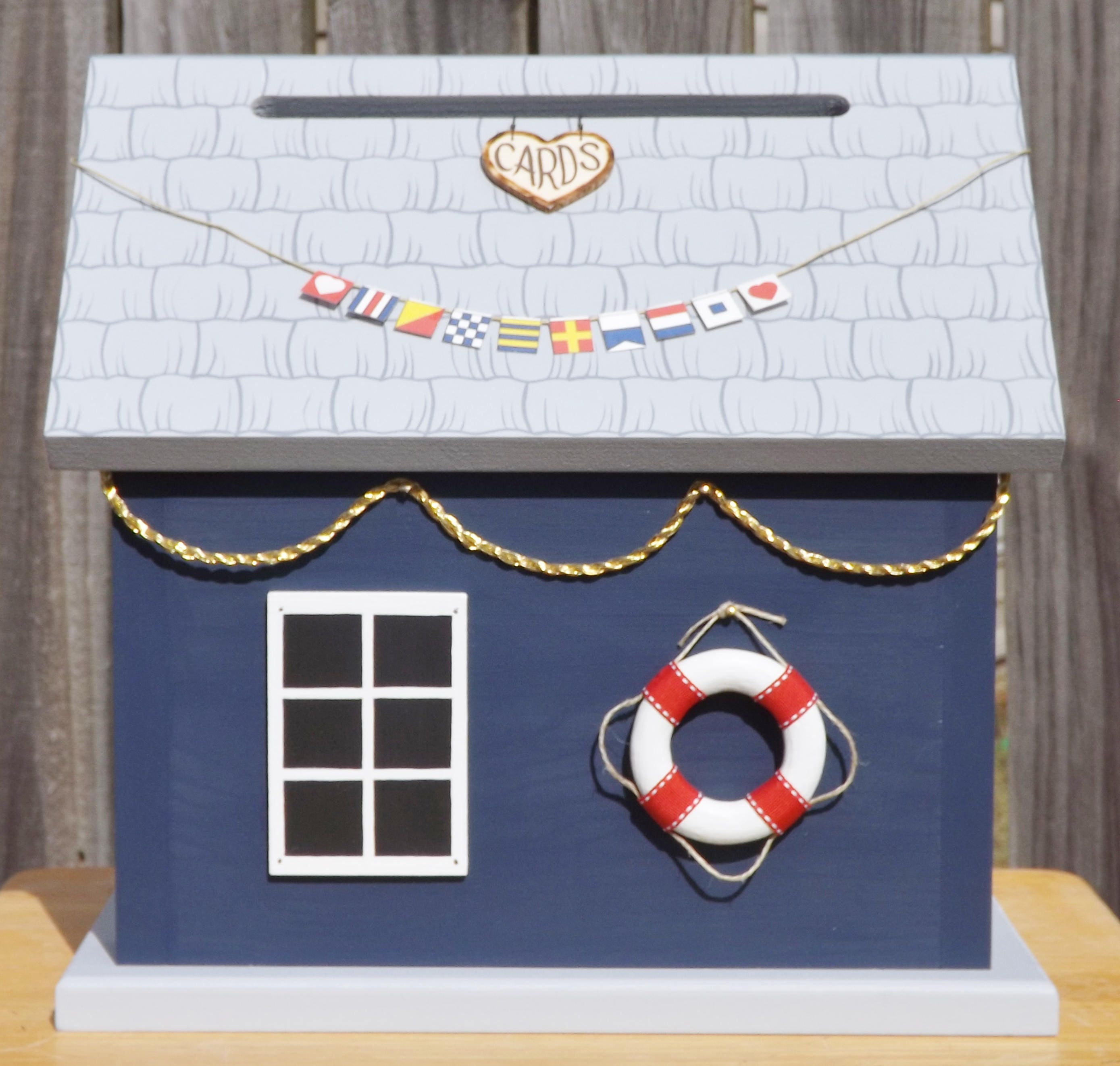 Nautical Wedding Card Box Boat House Etsy