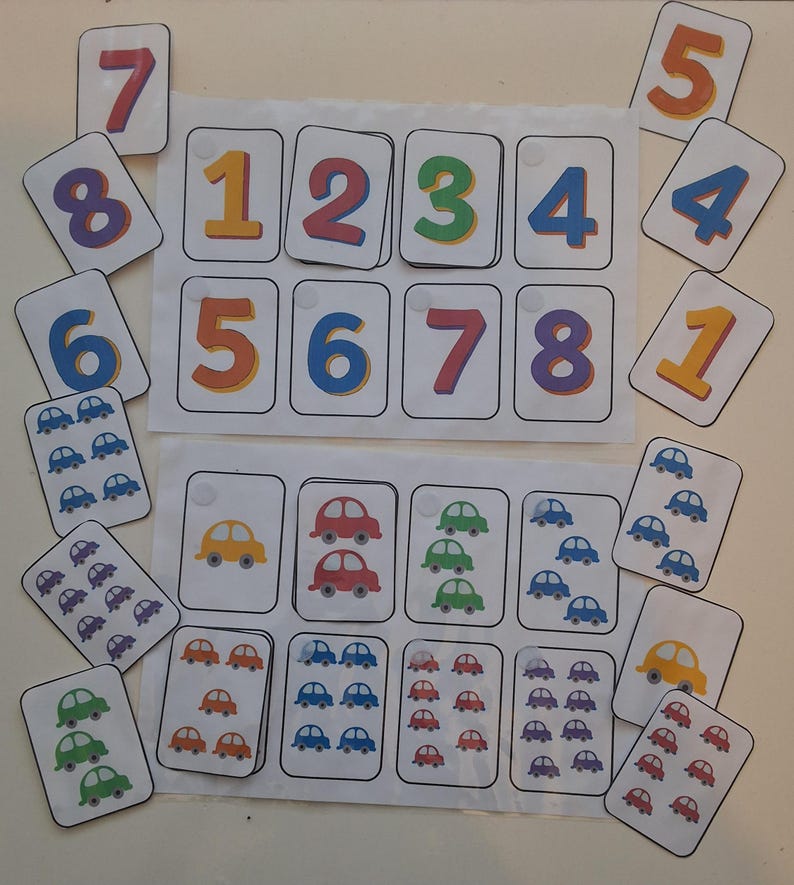 Matching Game Printable Cars Memory Game for Toddlers / Preschool/ Home ...