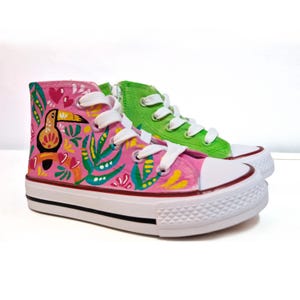 Zapatos personalizados,  zapatillas pintadas a mano con flores, para bodas, regalo para niñas, regalo para ella