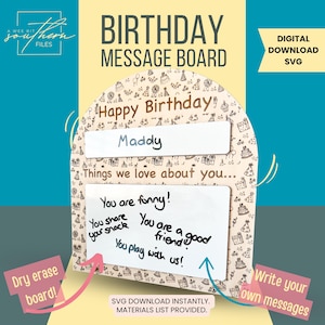 子供向けの誕生日ボード、教室用の誕生日メッセージボード、教師用教室の装飾、再利用可能な誕生日の伝統、デジタルファイル SVG