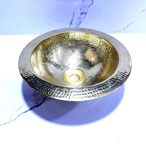 Hand-Hammered Brass Sink: Moroccan Artisanal Bathroom Basin