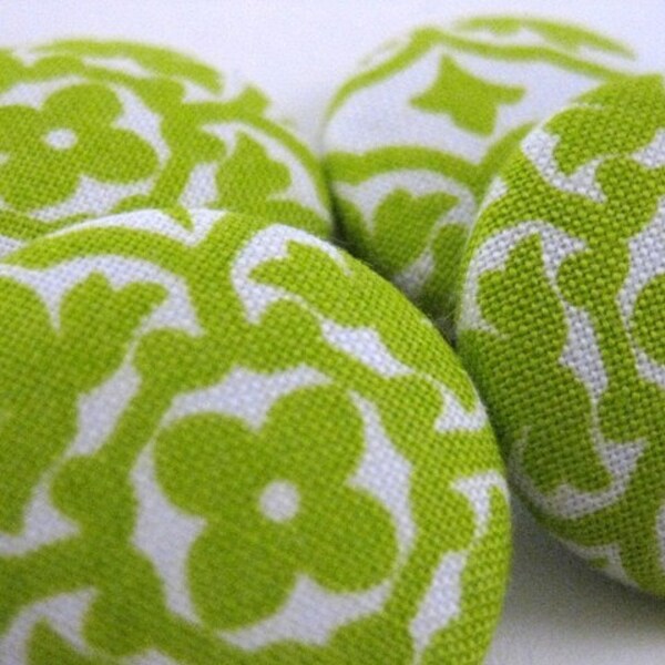 Lime Green Mosaic Fabric Magnets Refrigerator Office Organization Home Office