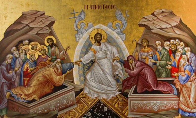 Resurrection Jesus Christ Icon Orthodox Icons Greek Orthodox Byzantine ...