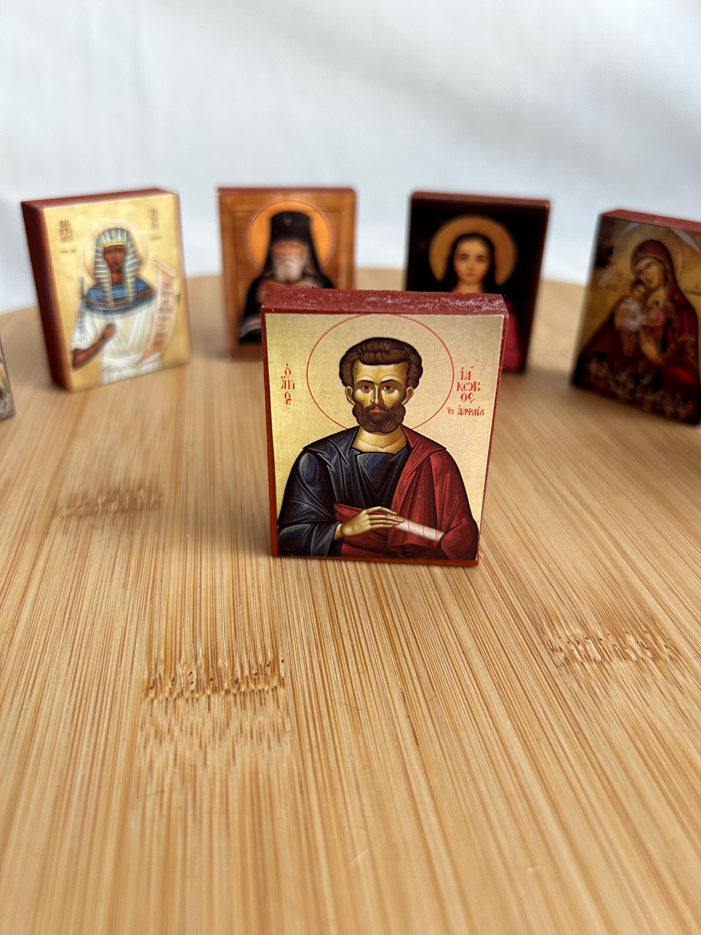 Small Wooden Icon Saint Apostle James the Less Son of Alphaeus in ...