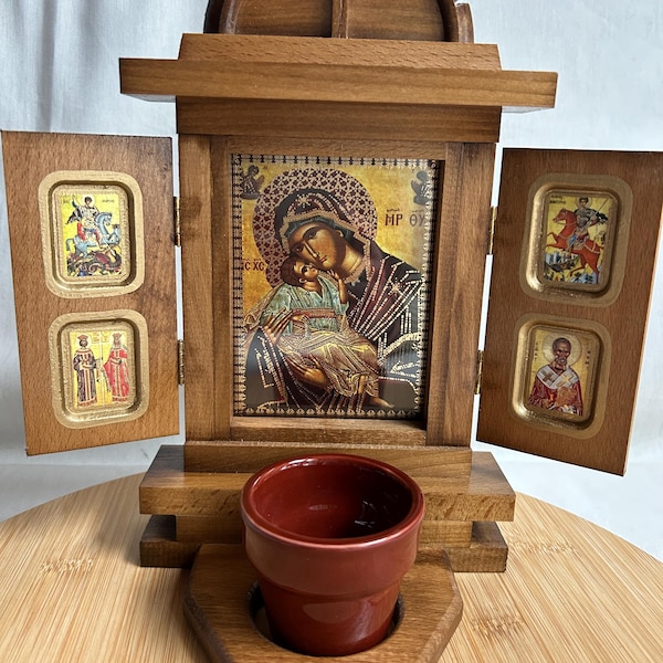 Iconostasi ortodossa Vergine Maria Theotokos Tempio Decorazione Regali cristiani