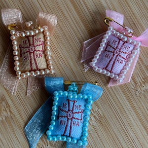 3 pcs Greek Orthodox Filakto Protection Charm Christian Amulet Filakto with ICXC NIKA, Protection prayer on the back, parishioners gift