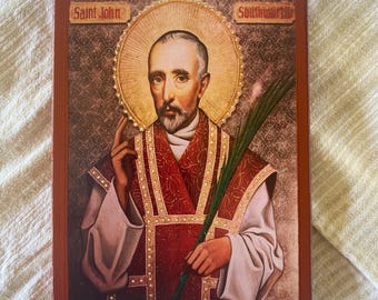 Saint John Southworth Byzantine Icon: Faithful Hand-Painted Orthodox Religious Art