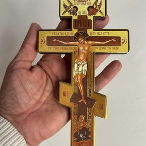 Wooden wall cross and blessing, Church cross, Cross of Lord Jesus Christ, Christian Orthodox сross, Cross for home, Temple cross, Cross wall