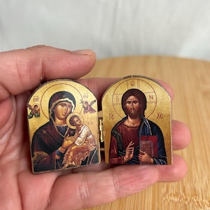 Christian Gift Set: Orthodox Cross, Rosary, Icon & Amulet image 8