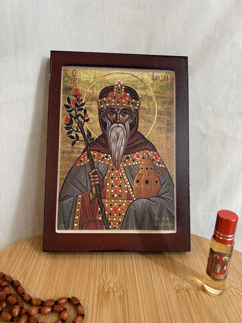 Aaron Icon Aaron the Prophet Icon Orthodox Icons Greek Orthodox Byzantine Icon ...