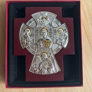 Wooden metallic wall cross and blessing Church cross Cross of Lord Jesus Christ, Christian Orthodox сross, Cross for home, Temple cross wall