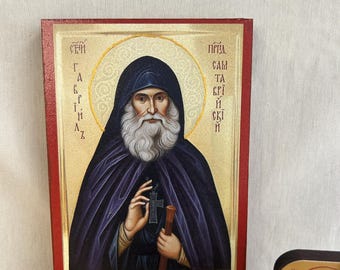 Icône Saint-Gabriel Urgebadze Icônes orthodoxes Icône byzantine grecque-orthodoxe Copie fidèle d'une icône byzantine orthodoxe