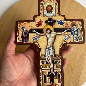 Wooden wall cross and blessing, Church cross, Cross of Lord Jesus Christ, Christian Orthodox сross, Cross for home, Temple cross, Cross wall