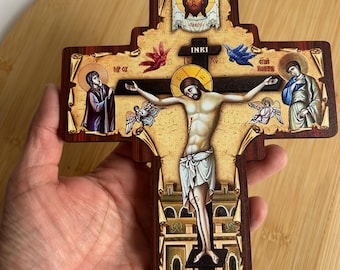 Wooden wall cross and blessing, Church cross, Cross of Lord Jesus Christ, Christian Orthodox сross, Cross for home, Temple cross, Cross wall