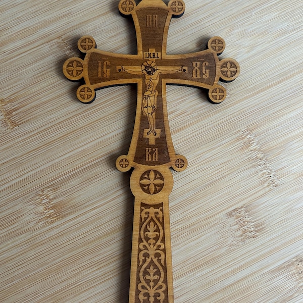 Wooden wall cross and blessing, Church cross, Cross of Lord Jesus Christ, Christian Orthodox сross, Cross for home, Temple cross, Cross wall