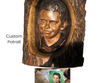 Custom Wooden Potrait Sculpture