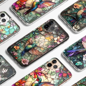 Cool Case World Coque de téléphone en vitrail pour iPhone 16 15 14 13 12 11 XR Pro Max Plus/Samsung/Google Pixel
