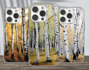 Birch Forest Phone Case Nature cover for iPhone 16 15 14 13 12 11 XR Pro Max Plus/Samsung/Google Pixel by Cool Case World
