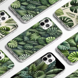 Tropical Leaves  Phone Case Jungle cover for iPhone 16 15 14 13 12 11 XR Pro Max Plus/Samsung/Google Pixel by Cool Case World