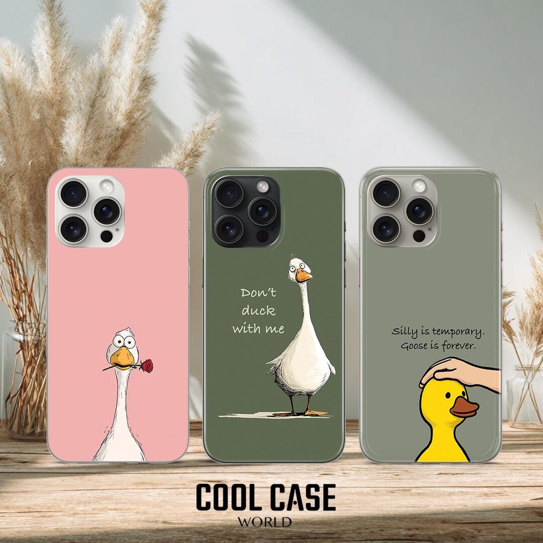 Silly Goose Phone Case Funny Duck Animal Cover iPhone 17 16 15 14 13 12 ...