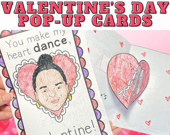 Black History Valentine’s Day Cards Craft 37 Black History Month Pop-Up Cards Activity Printable for Classroom Homeschool Cards Class Set
