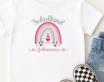 Personalisiertes T-Shirt Zur Einschulung – „Ich Bin Erstklassig 2025“ Für Mädchen