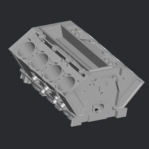 V8 Motorblock Kartenhalter 3D Druck, 3D Druck Datei, Miniatur, Superheld, Spiel, Cartoon, Comic Actionfigur, Printables, Werkzeug