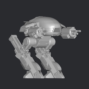 ED-209 von RoboCop Stl File 3D Druck, 3D Druck Datei, Miniatur, Superheld, Spiel, Cartoon, Comic Actionfigur, Printables, dekorativ