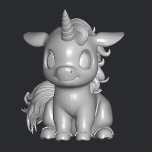 Fantasy Cute Baby Unicorn stl file 3d printing, 3d print file, miniature, superhero, game, cartoon, comic action figure, printables, gift