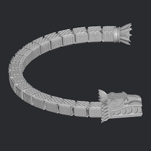 File stl quetzalcoatl articolato stampa 3d, file di stampa 3d, miniatura, gioco di supereroi, cartone animato, action figure di fumetti, stampabili decorativi
