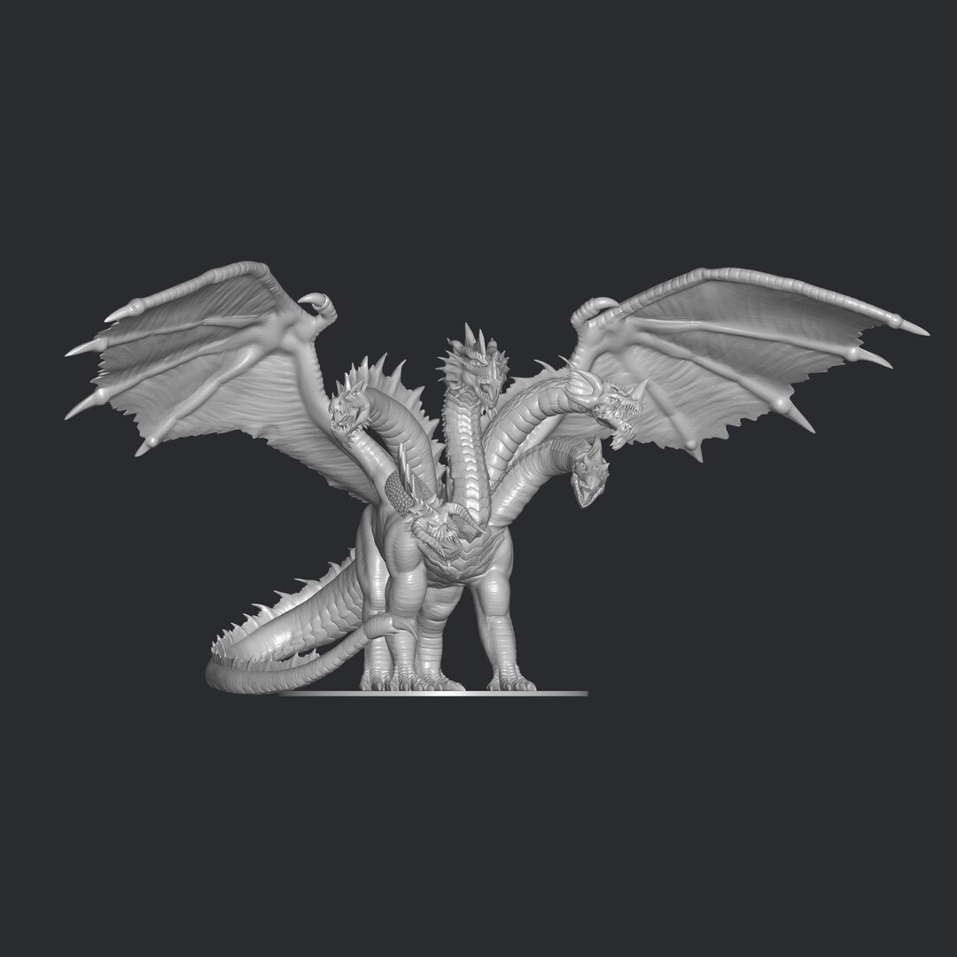 Ancient Tiamat Stl File 3d Printing, 3d Print File, Miniature, Super Hero, Game, Cartoon, Comic ...