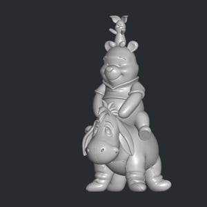 Kubuś Puchatek diorama stl plik druk 3d, plik wydruku 3d, miniaturowy superbohater, gra, kreskówka, komiks, figurka akcji, materiały do wydrukowania, prezent